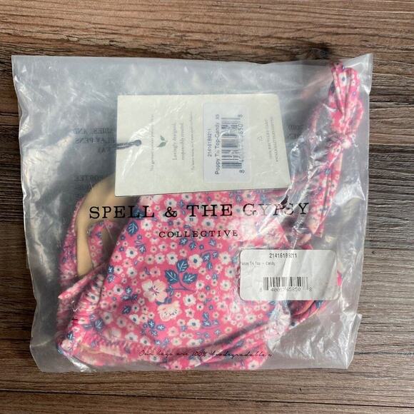 Spell & the Gypsy sz XS pink bikini top NWT - Picture 5 of 7